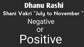 Dhanu Rashi quot Shani Vakri 30 July to November [upl. by Myrtice]