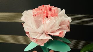 Crafting Napkin paper into flower lovely [upl. by Llerat]