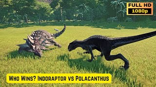 Who wins Indoraptor vs Polacanthus  Jurassic World Evolution [upl. by Pelligrini]