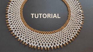 Seed bead necklace tutorial beading tutorial step by step [upl. by Yentroc]