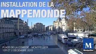 Timelapse installation Mappemonde Montpellier [upl. by Nnawaj]