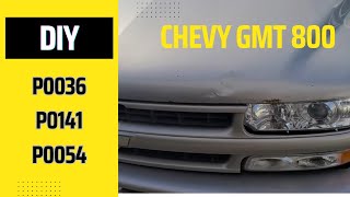 P0036 P0141 P0054 Chevy Truck Troubleshoot and fix [upl. by Nemzzaj]