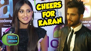 Krystle Dsouza Cheers For Karan Tacker At Red Carpet  ITA Awards 2014 [upl. by Krystle85]