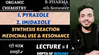 pyrazole synthesis and reactions  pyrazole and imidazole  imidazole synthesis and reactions sgsir [upl. by Laverna983]