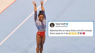 Simone Biles  HUGE 14850 Taylor Swift Routine  Olympic Gymnastics Trials 2024 Day 1 [upl. by Jolene]