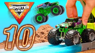 Monster Jam Top 10 STUNTS Countdown  Power Zone [upl. by Annaiuq]