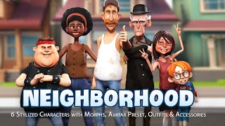 3D Stylized Characters  Neighborhood  Character Creator [upl. by Oiragelo]