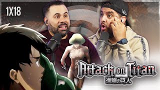 Our First Anime  Attack On Titan 1x18 quotForest of Giant Treesquot Reaction [upl. by Mosra227]