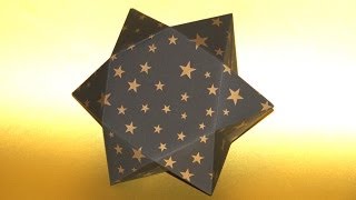 Sterne basteln eine Stern  Geschenkbox falten How to make a Star Gift Box [upl. by Jacklyn]