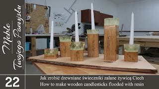 Jak zrobić drewniane świeczniki zalane żywicą Ciech  How to make wooden candlesticks flooded resin [upl. by Luther]