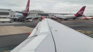 ATC STRIKE  easyJet A320 Takeoff from London Gatwick Airport [upl. by Ileak864]