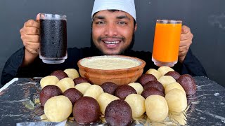 Asmr Eating Rasgulla and Kala Jamun With Curd [upl. by Niven]