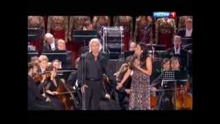 Netrebko Hvorostovsky Подмосковные вечера [upl. by Ellertnom]