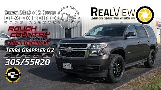 RealView  Leveled 2016 Chevy Tahoe w NorCal Mod 20x9 Black Rhinos amp 30555 Nittos [upl. by Eniaj248]