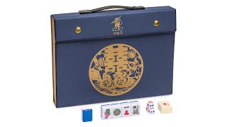 Chinese Mahjong Set quotRoyal Azurequot [upl. by Enelhtac]