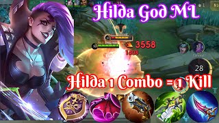 Best Hilda 1 Hit Built  Emblem  MLBB Roaming God mobilelegends mlbb hilda hildamlbb [upl. by Nitsirk]