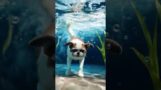 Cute Swimming Dog funnyanimals cuteanimals animalshorts [upl. by Klein128]