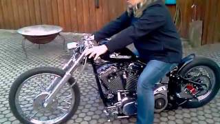 Harley Evo Bobber first ride [upl. by Nuahc226]