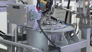 Battery cell production at Volkswagen Salzgitter production steps “dosing and mixing” [upl. by Rratsal646]