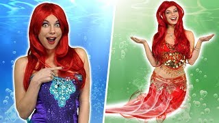 DISNEY PRINCESSES BECOME GENIES WITH ARIEL JASMINE MULAN BELLE ELSA AND ANNA Totally TV 2019 [upl. by Arne]