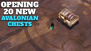 Opening 20 New Avalonian Chests  Roads of Avalon Rework  Albion Online [upl. by Anayrb683]