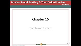 Transfusion therapy [upl. by Ailsa]