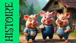 LES TROIS PETITS COCHONS ONT DISPARU 🤔🤔 LECTURE HISTOIRE EN FRANÇAIS ❤️❤️ [upl. by Ellertnom]