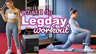 WORKOUT WITH ME LEGDAY  what I do in the gym [upl. by Oralla]