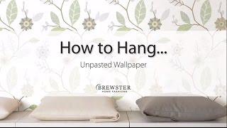 How to Hang Wallpaper by Brewster Home Fashions [upl. by Kerad612]