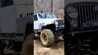 Never Lift LS swapped Jeep CJ7 on Boggers KILLS the Hill jeep ls sorts [upl. by Akenna]