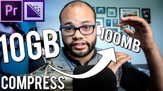 How To Compress  Downsize Video File Size Premiere Pro [upl. by Ariahs]