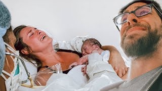 Unplanned Natural Birth  Very Emotional [upl. by Ereveniug]