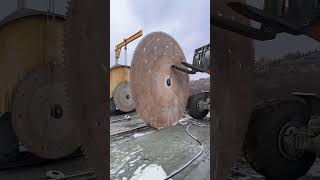 Mining saw blade replacement process Good tools and machinery make work easy [upl. by Nagorb259]