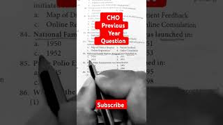 CHO previous year question paper  CHO exam preparation 2024  nursing officer question choexam [upl. by Pelag63]