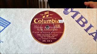 Płyta konkursowa Columbia 1930 „Pagan Love Song” Księżyc nad Tahiti – Martin Taubman [upl. by Vogele371]