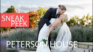 Sneak Peek film  Peterson House Pokolbin wedding [upl. by Yllek167]