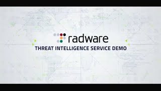 Radwares Threat Intelligence Service Demo [upl. by Renny]