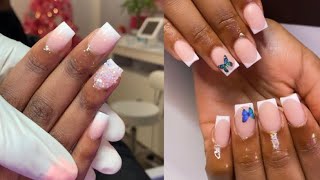 31 short acrylic nail ideas ✨🤍 [upl. by Holton]