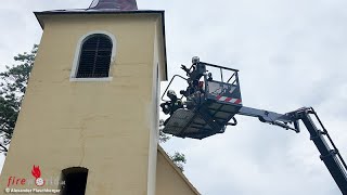 Brand im Kirchturm in Mönchmeierhof Bgld [upl. by Dorkus]