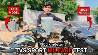 The Ultimate TVS Sport Mileage Test 2011 vs 2024  Who Wins [upl. by Mart]