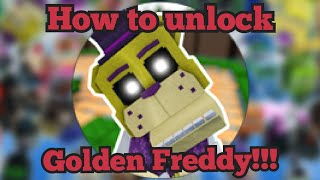 How To Get Its Me Badge Golden Freddy in Roblox Freddy Fazbloxs Pizza Roleplay [upl. by Odnomyar]