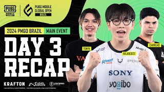 2024 PMGO BRAZIL Main Event Day 3 Recap  PUBG MOBILE ESPORTS [upl. by Atillertse]