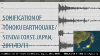 Sonification of Tohoku Earthquake  Sendai Coast Japan 20110311 [upl. by Earal]