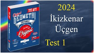 İkizkenar Üçgen Test 1  Orijinal geometri soru bankası çözümleri 2024 [upl. by Seften]