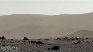 Perseverance sees Jezero Crater rim in 360° Mars panorama [upl. by Beichner]