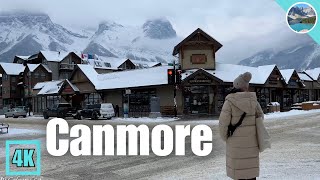 Canmore Downtown Snow Walk after HEAVY snowfall 🇨🇦 [upl. by Eras]