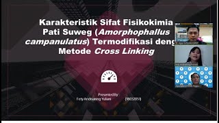 KARAKTERISTIK SIFAT FISIKOKIMIA PATI SUWEG TERMODIFIKASI METODE CROSS LINKING Fety Andrianing Y [upl. by Ahseiuqal]