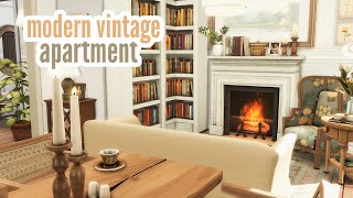 modern vintage apartment \\ The Sims 4 speed build [upl. by Nigam]