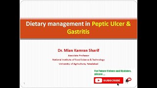 Peptic Ulcer and Gastritis Physiology Causes Dietary Management [upl. by Yreffoeg765]