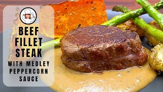 Beef Fillet Steak with Medley Peppercorn Sauce  Norahs Cooking Diary [upl. by Supat]